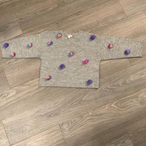 Girls Cat & Jack puff ball swea